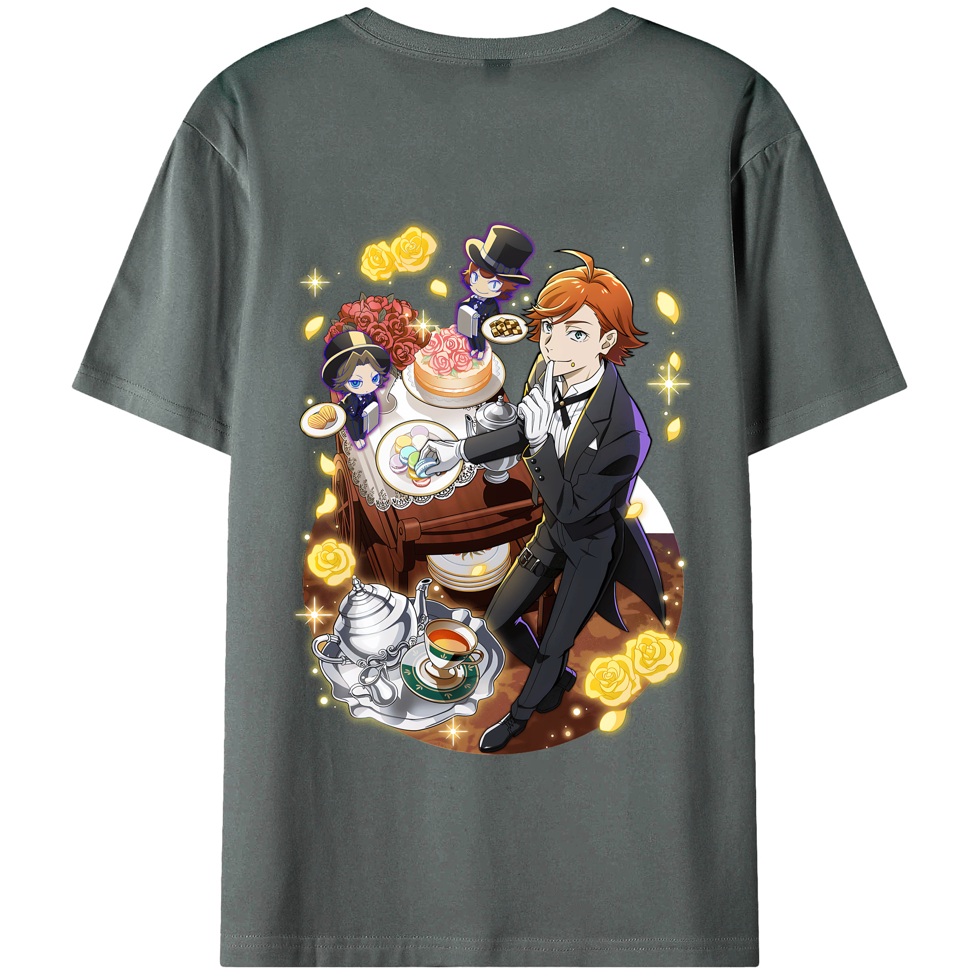 （画像用） 文豪ストレイドッグス Bungo Stray Dogs 綿100％半袖Tシャツ（背面プリント）